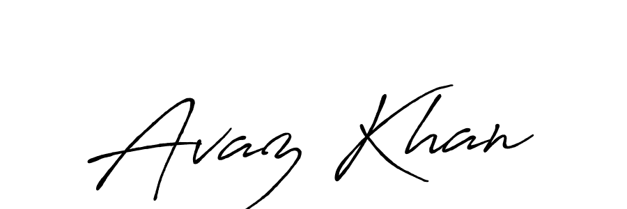 Design your own signature with our free online signature maker. With this signature software, you can create a handwritten (Antro_Vectra_Bolder) signature for name Avaz Khan. Avaz Khan signature style 7 images and pictures png