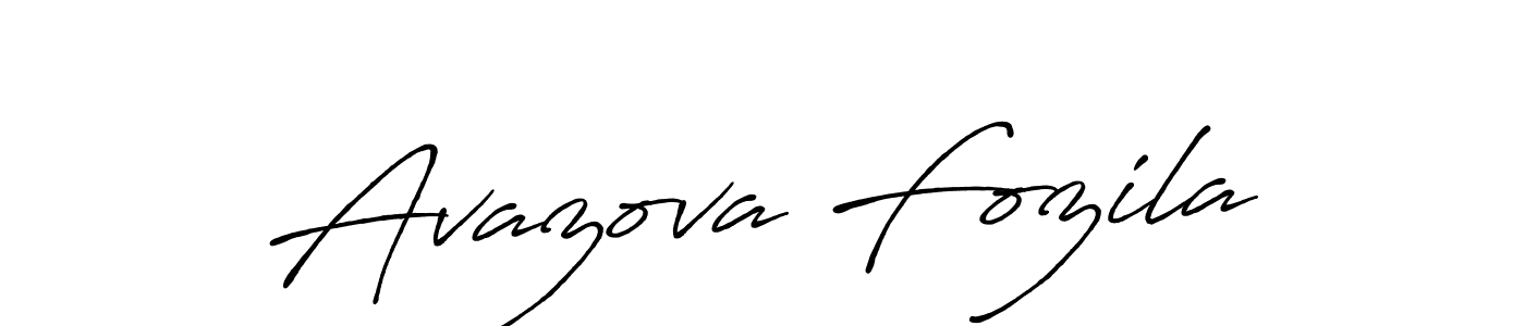 Antro_Vectra_Bolder is a professional signature style that is perfect for those who want to add a touch of class to their signature. It is also a great choice for those who want to make their signature more unique. Get Avazova Fozila name to fancy signature for free. Avazova Fozila signature style 7 images and pictures png