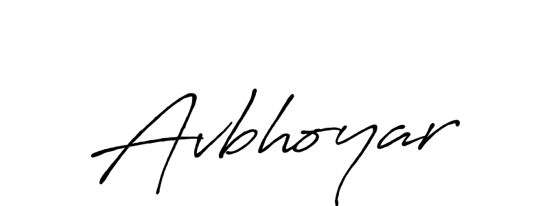 Create a beautiful signature design for name Avbhoyar. With this signature (Antro_Vectra_Bolder) fonts, you can make a handwritten signature for free. Avbhoyar signature style 7 images and pictures png