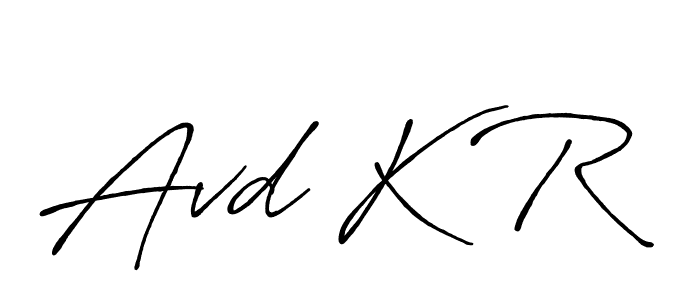 Create a beautiful signature design for name Avd K R. With this signature (Antro_Vectra_Bolder) fonts, you can make a handwritten signature for free. Avd K R signature style 7 images and pictures png