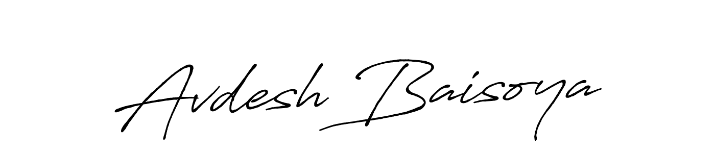 Also we have Avdesh Baisoya name is the best signature style. Create professional handwritten signature collection using Antro_Vectra_Bolder autograph style. Avdesh Baisoya signature style 7 images and pictures png