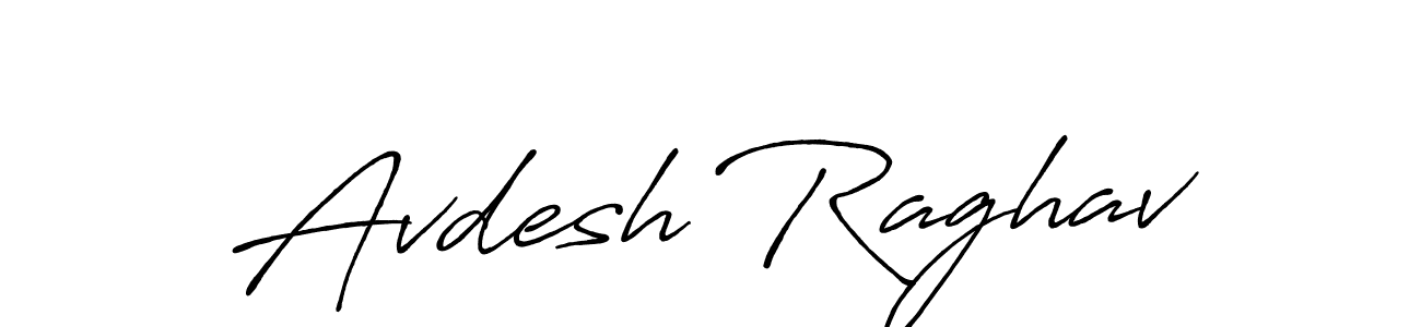 Make a beautiful signature design for name Avdesh Raghav. With this signature (Antro_Vectra_Bolder) style, you can create a handwritten signature for free. Avdesh Raghav signature style 7 images and pictures png