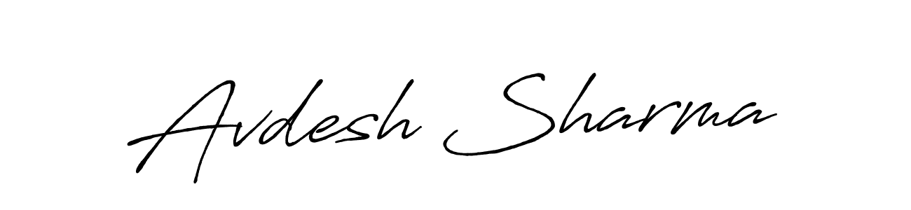 Avdesh Sharma stylish signature style. Best Handwritten Sign (Antro_Vectra_Bolder) for my name. Handwritten Signature Collection Ideas for my name Avdesh Sharma. Avdesh Sharma signature style 7 images and pictures png