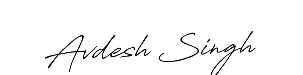Design your own signature with our free online signature maker. With this signature software, you can create a handwritten (Antro_Vectra_Bolder) signature for name Avdesh Singh. Avdesh Singh signature style 7 images and pictures png