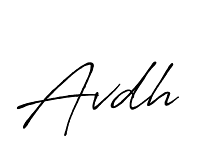 Use a signature maker to create a handwritten signature online. With this signature software, you can design (Antro_Vectra_Bolder) your own signature for name Avdh. Avdh signature style 7 images and pictures png