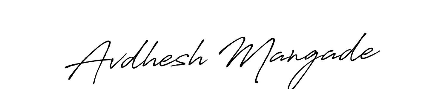 Create a beautiful signature design for name Avdhesh Mangade. With this signature (Antro_Vectra_Bolder) fonts, you can make a handwritten signature for free. Avdhesh Mangade signature style 7 images and pictures png