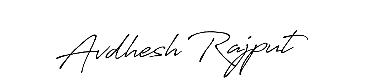 Design your own signature with our free online signature maker. With this signature software, you can create a handwritten (Antro_Vectra_Bolder) signature for name Avdhesh Rajput. Avdhesh Rajput signature style 7 images and pictures png
