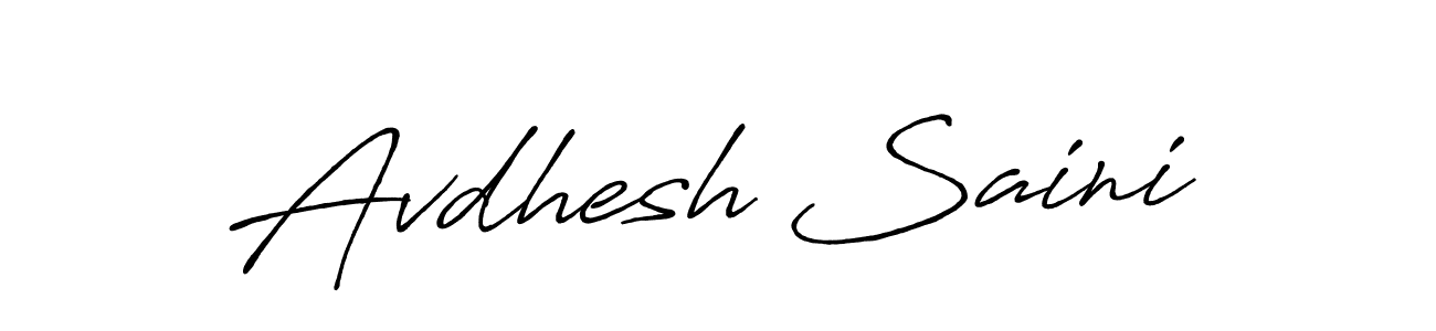 Use a signature maker to create a handwritten signature online. With this signature software, you can design (Antro_Vectra_Bolder) your own signature for name Avdhesh Saini. Avdhesh Saini signature style 7 images and pictures png