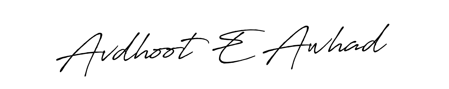 Make a beautiful signature design for name Avdhoot E Awhad. Use this online signature maker to create a handwritten signature for free. Avdhoot E Awhad signature style 7 images and pictures png