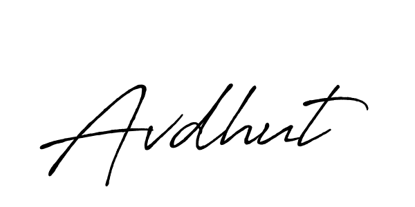 Make a beautiful signature design for name Avdhut. Use this online signature maker to create a handwritten signature for free. Avdhut signature style 7 images and pictures png