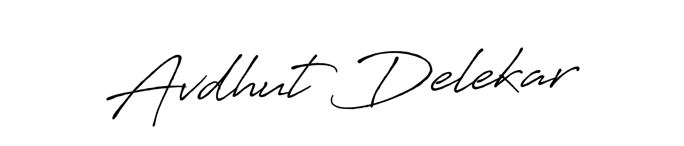 You should practise on your own different ways (Antro_Vectra_Bolder) to write your name (Avdhut Delekar) in signature. don't let someone else do it for you. Avdhut Delekar signature style 7 images and pictures png