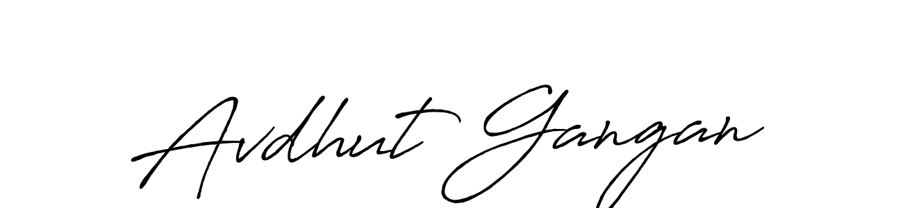 Antro_Vectra_Bolder is a professional signature style that is perfect for those who want to add a touch of class to their signature. It is also a great choice for those who want to make their signature more unique. Get Avdhut Gangan name to fancy signature for free. Avdhut Gangan signature style 7 images and pictures png