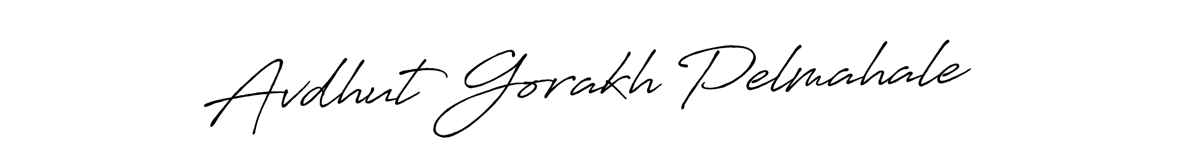 Create a beautiful signature design for name Avdhut Gorakh Pelmahale. With this signature (Antro_Vectra_Bolder) fonts, you can make a handwritten signature for free. Avdhut Gorakh Pelmahale signature style 7 images and pictures png