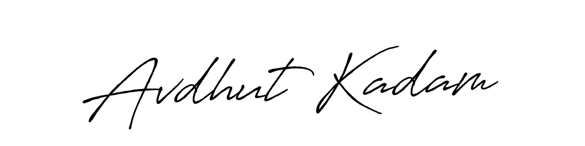 You should practise on your own different ways (Antro_Vectra_Bolder) to write your name (Avdhut Kadam) in signature. don't let someone else do it for you. Avdhut Kadam signature style 7 images and pictures png