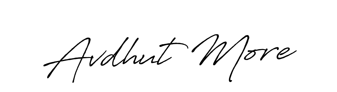Once you've used our free online signature maker to create your best signature Antro_Vectra_Bolder style, it's time to enjoy all of the benefits that Avdhut More name signing documents. Avdhut More signature style 7 images and pictures png