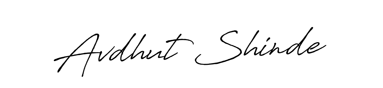 This is the best signature style for the Avdhut Shinde name. Also you like these signature font (Antro_Vectra_Bolder). Mix name signature. Avdhut Shinde signature style 7 images and pictures png