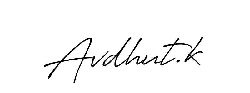 if you are searching for the best signature style for your name Avdhut.k. so please give up your signature search. here we have designed multiple signature styles  using Antro_Vectra_Bolder. Avdhut.k signature style 7 images and pictures png