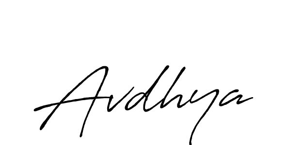Design your own signature with our free online signature maker. With this signature software, you can create a handwritten (Antro_Vectra_Bolder) signature for name Avdhya. Avdhya signature style 7 images and pictures png