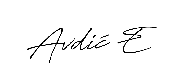 Make a beautiful signature design for name Avdić E. With this signature (Antro_Vectra_Bolder) style, you can create a handwritten signature for free. Avdić E signature style 7 images and pictures png