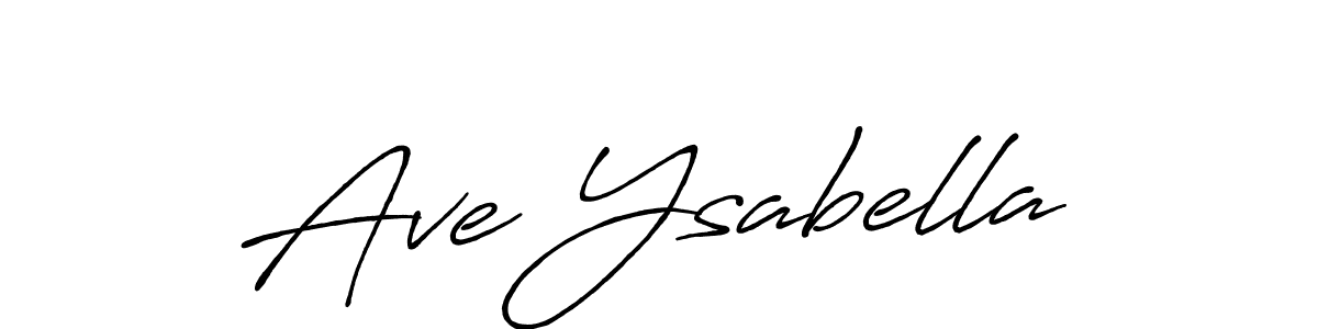How to make Ave Ysabella name signature. Use Antro_Vectra_Bolder style for creating short signs online. This is the latest handwritten sign. Ave Ysabella signature style 7 images and pictures png