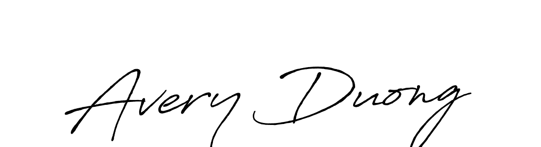 Avery Duong stylish signature style. Best Handwritten Sign (Antro_Vectra_Bolder) for my name. Handwritten Signature Collection Ideas for my name Avery Duong. Avery Duong signature style 7 images and pictures png