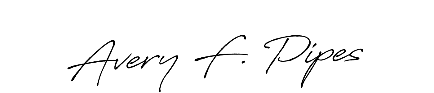 Create a beautiful signature design for name Avery F. Pipes. With this signature (Antro_Vectra_Bolder) fonts, you can make a handwritten signature for free. Avery F. Pipes signature style 7 images and pictures png