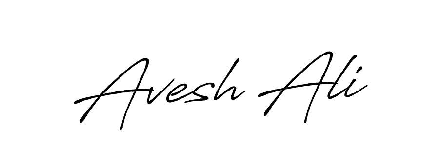 How to make Avesh Ali name signature. Use Antro_Vectra_Bolder style for creating short signs online. This is the latest handwritten sign. Avesh Ali signature style 7 images and pictures png