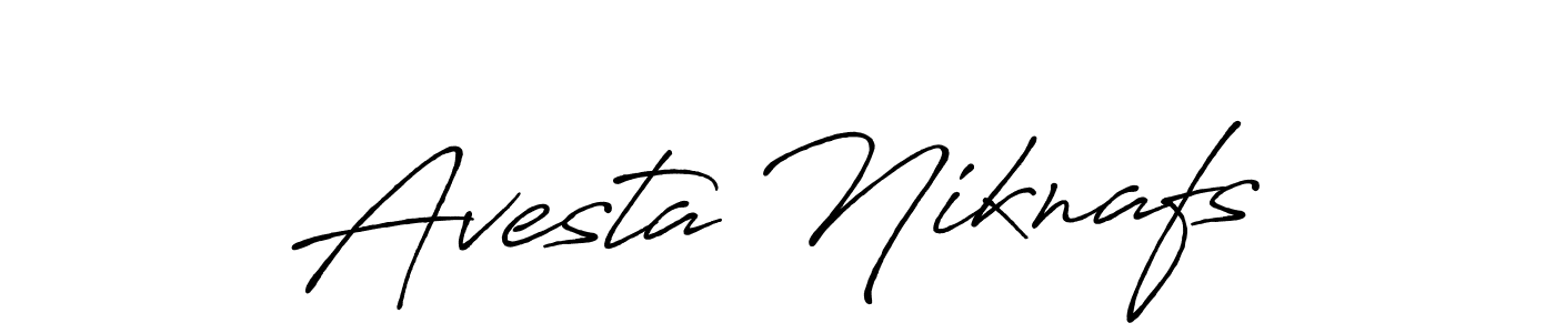 Use a signature maker to create a handwritten signature online. With this signature software, you can design (Antro_Vectra_Bolder) your own signature for name Avesta Niknafs. Avesta Niknafs signature style 7 images and pictures png