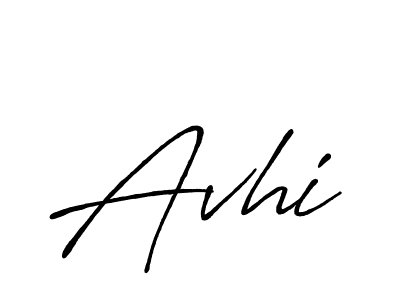 How to make Avhi name signature. Use Antro_Vectra_Bolder style for creating short signs online. This is the latest handwritten sign. Avhi signature style 7 images and pictures png