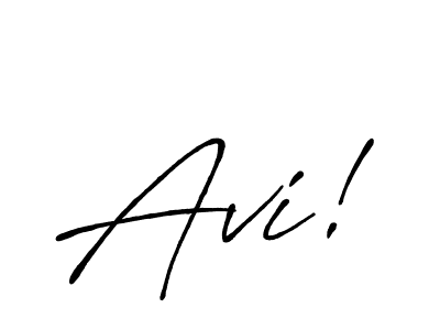 How to make Avi! name signature. Use Antro_Vectra_Bolder style for creating short signs online. This is the latest handwritten sign. Avi! signature style 7 images and pictures png
