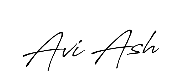 Make a beautiful signature design for name Avi Ash. With this signature (Antro_Vectra_Bolder) style, you can create a handwritten signature for free. Avi Ash signature style 7 images and pictures png