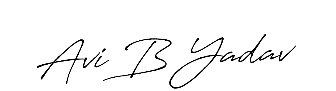 Use a signature maker to create a handwritten signature online. With this signature software, you can design (Antro_Vectra_Bolder) your own signature for name Avi B Yadav. Avi B Yadav signature style 7 images and pictures png