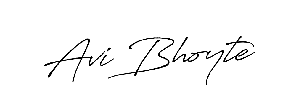 The best way (Antro_Vectra_Bolder) to make a short signature is to pick only two or three words in your name. The name Avi Bhoyte include a total of six letters. For converting this name. Avi Bhoyte signature style 7 images and pictures png