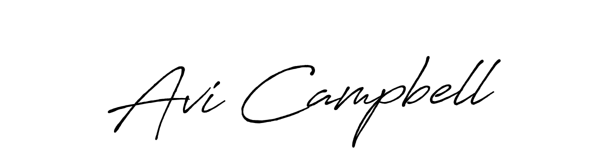 Make a beautiful signature design for name Avi Campbell. With this signature (Antro_Vectra_Bolder) style, you can create a handwritten signature for free. Avi Campbell signature style 7 images and pictures png