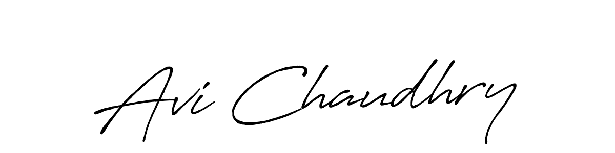 Design your own signature with our free online signature maker. With this signature software, you can create a handwritten (Antro_Vectra_Bolder) signature for name Avi Chaudhry. Avi Chaudhry signature style 7 images and pictures png