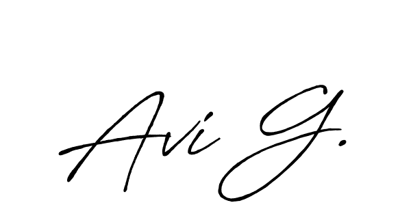 Use a signature maker to create a handwritten signature online. With this signature software, you can design (Antro_Vectra_Bolder) your own signature for name Avi G.. Avi G. signature style 7 images and pictures png