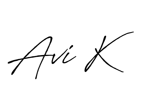 Make a beautiful signature design for name Avi K. With this signature (Antro_Vectra_Bolder) style, you can create a handwritten signature for free. Avi K signature style 7 images and pictures png