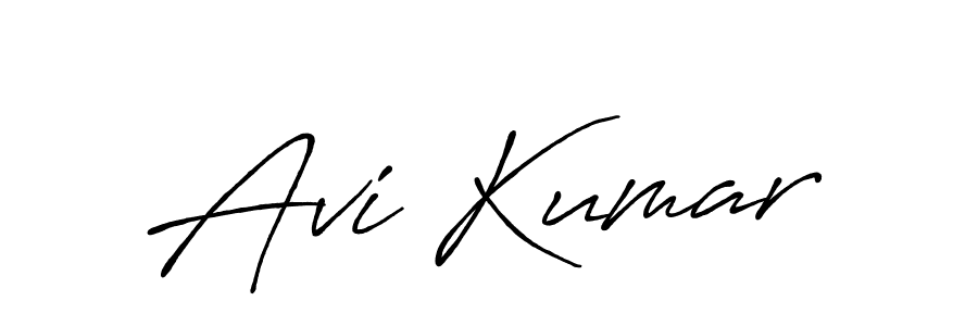 Make a beautiful signature design for name Avi Kumar. With this signature (Antro_Vectra_Bolder) style, you can create a handwritten signature for free. Avi Kumar signature style 7 images and pictures png