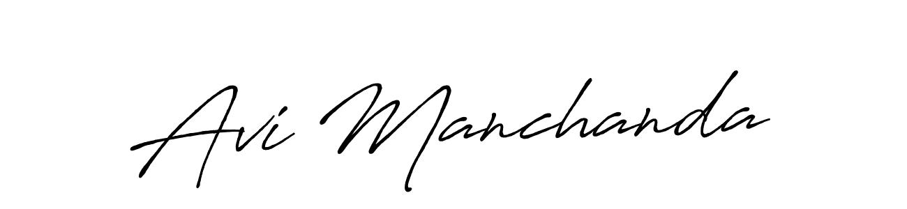 The best way (Antro_Vectra_Bolder) to make a short signature is to pick only two or three words in your name. The name Avi Manchanda include a total of six letters. For converting this name. Avi Manchanda signature style 7 images and pictures png