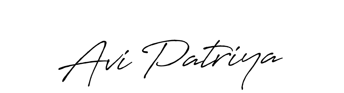 Avi Patriya stylish signature style. Best Handwritten Sign (Antro_Vectra_Bolder) for my name. Handwritten Signature Collection Ideas for my name Avi Patriya. Avi Patriya signature style 7 images and pictures png