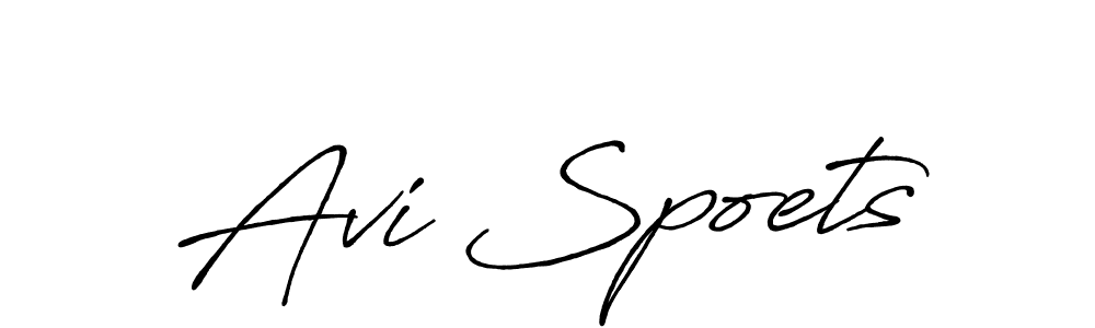 Create a beautiful signature design for name Avi Spoets. With this signature (Antro_Vectra_Bolder) fonts, you can make a handwritten signature for free. Avi Spoets signature style 7 images and pictures png
