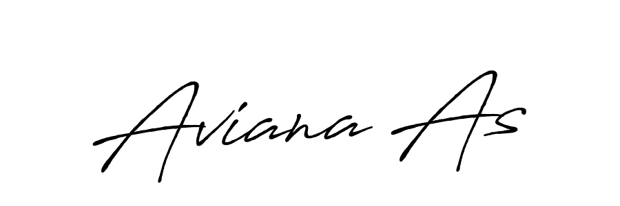 Make a beautiful signature design for name Aviana As. With this signature (Antro_Vectra_Bolder) style, you can create a handwritten signature for free. Aviana As signature style 7 images and pictures png