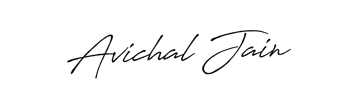 Make a beautiful signature design for name Avichal Jain. With this signature (Antro_Vectra_Bolder) style, you can create a handwritten signature for free. Avichal Jain signature style 7 images and pictures png