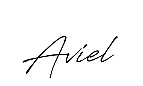 Use a signature maker to create a handwritten signature online. With this signature software, you can design (Antro_Vectra_Bolder) your own signature for name Aviel. Aviel signature style 7 images and pictures png
