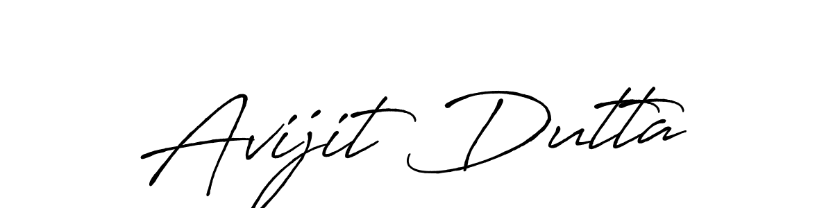 How to make Avijit Dutta name signature. Use Antro_Vectra_Bolder style for creating short signs online. This is the latest handwritten sign. Avijit Dutta signature style 7 images and pictures png