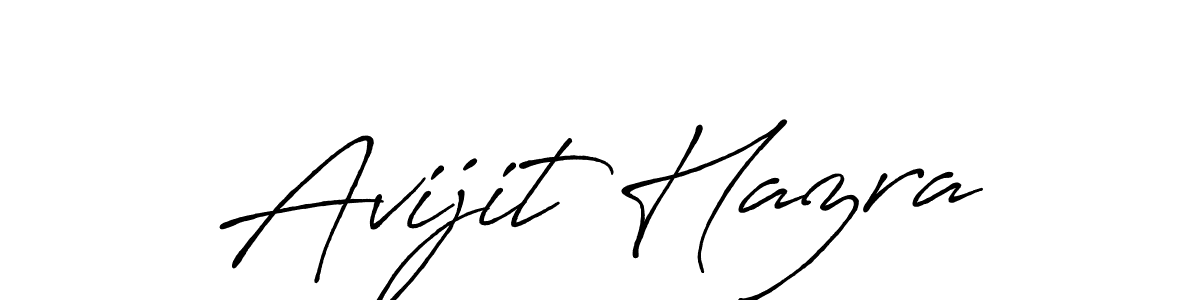 How to make Avijit Hazra name signature. Use Antro_Vectra_Bolder style for creating short signs online. This is the latest handwritten sign. Avijit Hazra signature style 7 images and pictures png