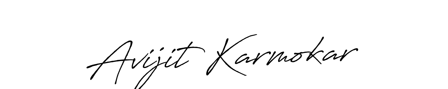 Make a beautiful signature design for name Avijit Karmokar. With this signature (Antro_Vectra_Bolder) style, you can create a handwritten signature for free. Avijit Karmokar signature style 7 images and pictures png