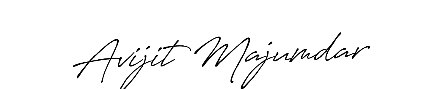 How to make Avijit Majumdar name signature. Use Antro_Vectra_Bolder style for creating short signs online. This is the latest handwritten sign. Avijit Majumdar signature style 7 images and pictures png