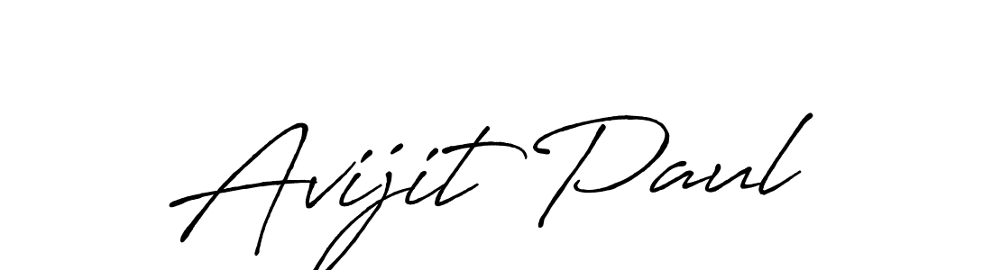 How to make Avijit Paul name signature. Use Antro_Vectra_Bolder style for creating short signs online. This is the latest handwritten sign. Avijit Paul signature style 7 images and pictures png