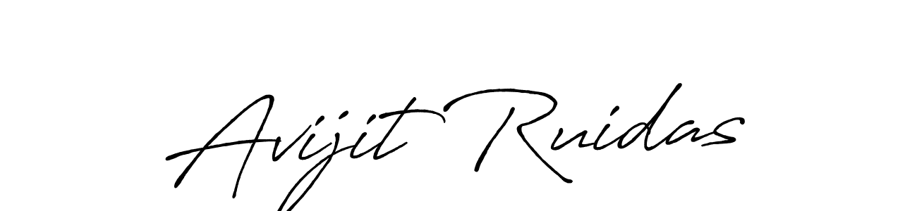 How to make Avijit Ruidas name signature. Use Antro_Vectra_Bolder style for creating short signs online. This is the latest handwritten sign. Avijit Ruidas signature style 7 images and pictures png